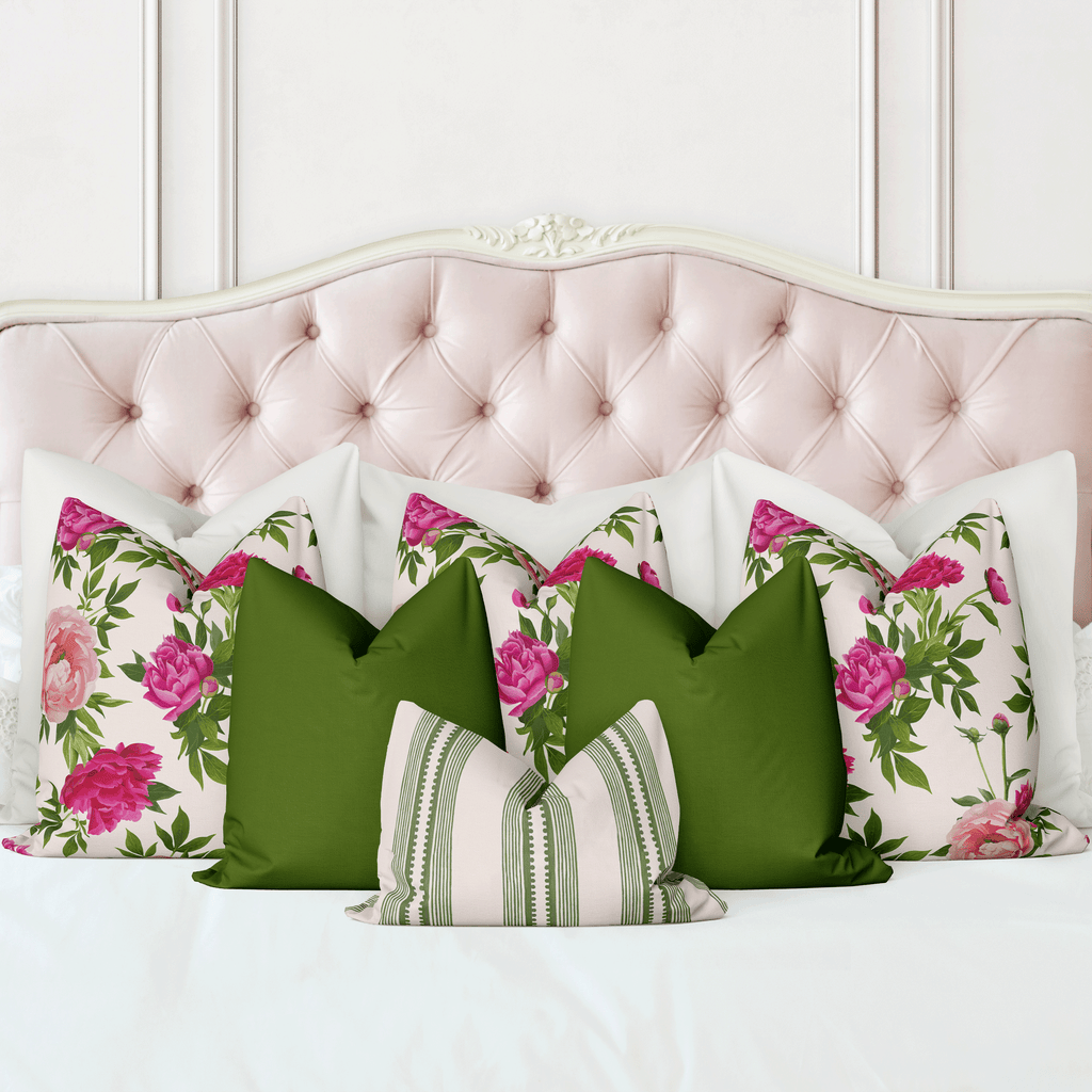Florence King Bed Pillow Cover Set in Blush