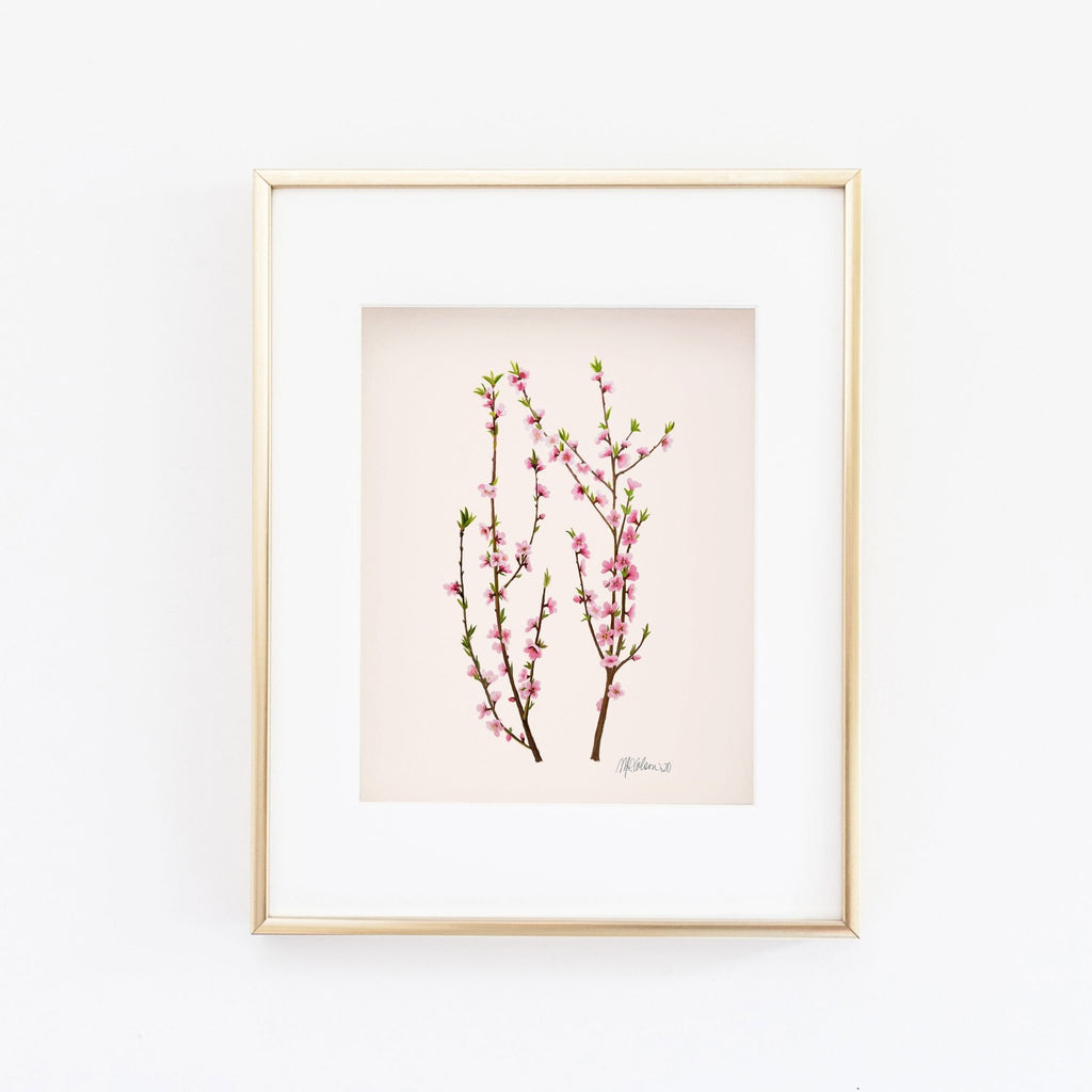 Cherry Blossoms Watercolor Giclée Art Print - Melissa Colson