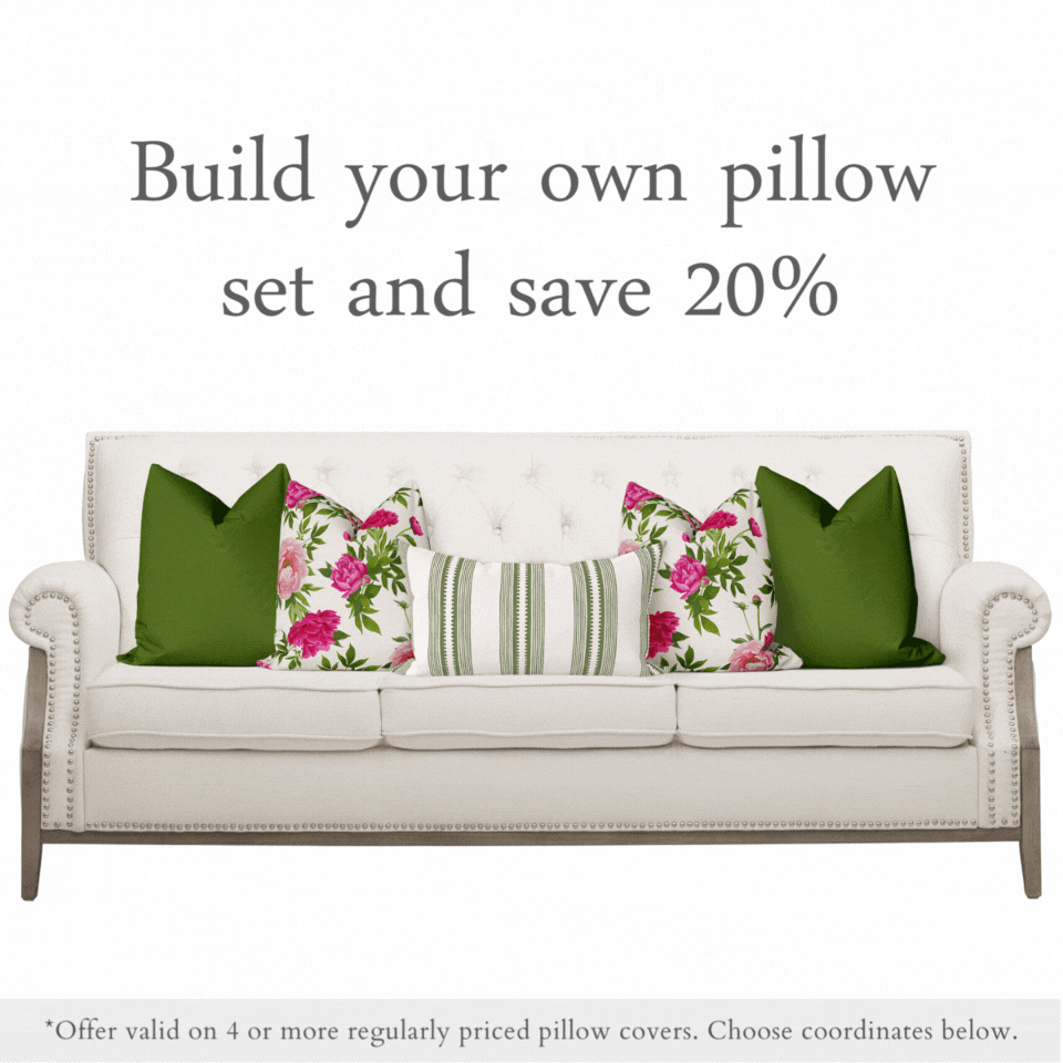 Florence Sofa Pillow Cover Set in Blush - Melissa Colson