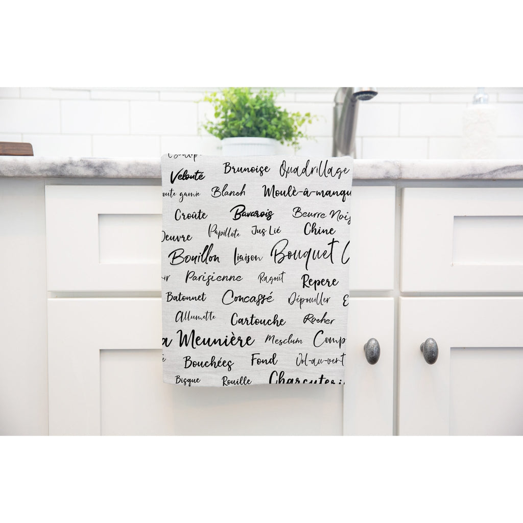 French Culinary Terms Tea Towel - Melissa Colson
