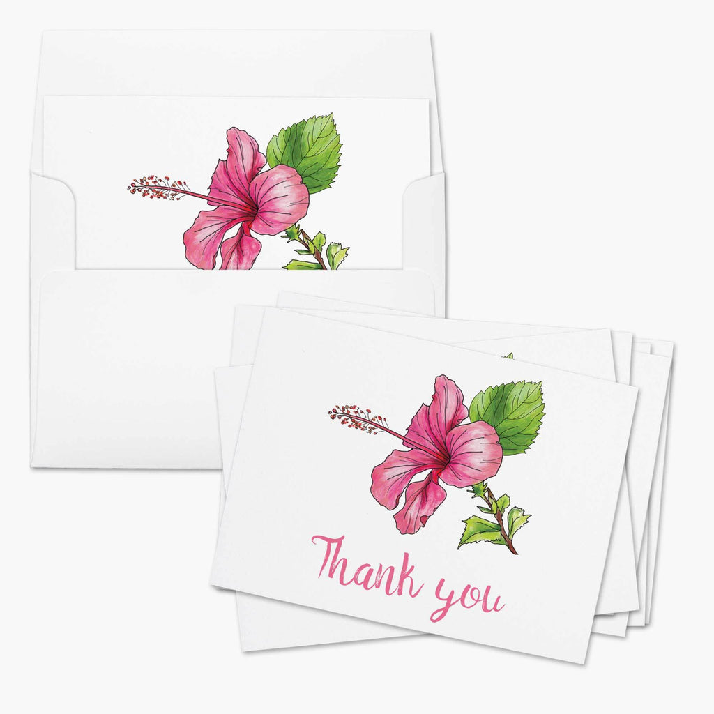 Hibiscus Thank You Card - Melissa Colson