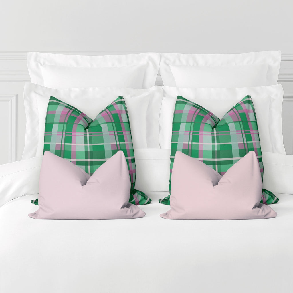 Lucy Queen Bed Pillow Cover Set in Happy Aqua - Melissa Colson