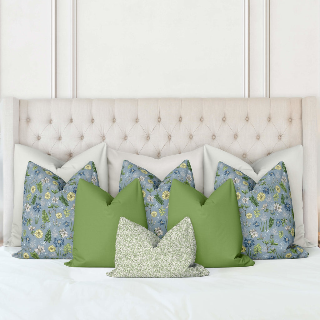 Mia King Bed Pillow Cover Set in Wistful Blue - Melissa Colson