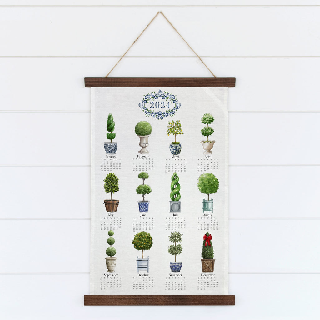 Ornamental Topiaries Tea Towel Calendar - Melissa Colson