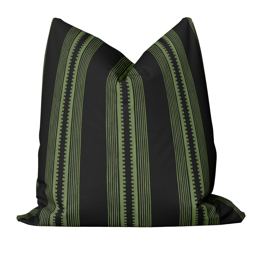 Sophisticated Stripe Pillow Cover in Black - Melissa Colson