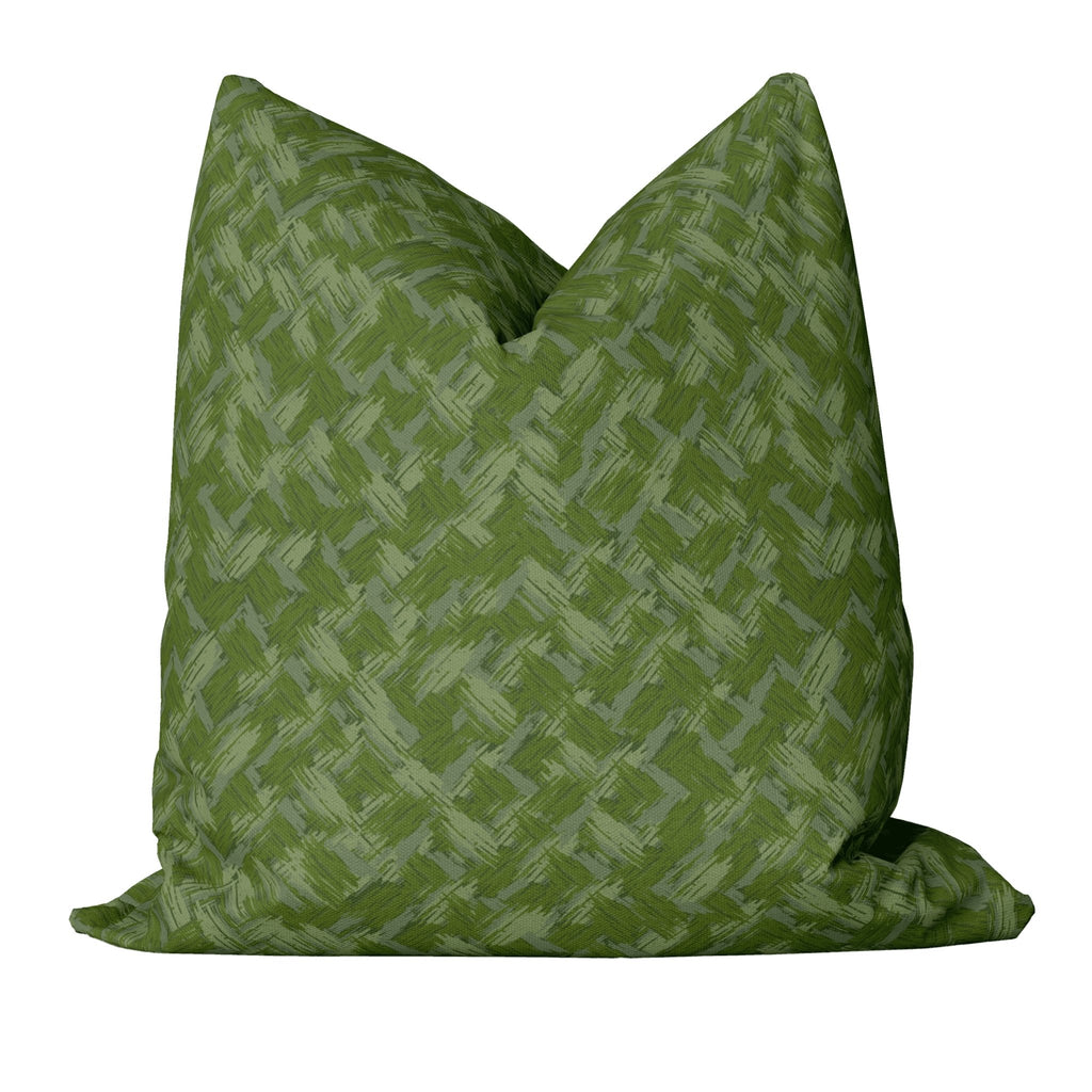 Splendid Herringbone Pillow Cover in Green - Melissa Colson
