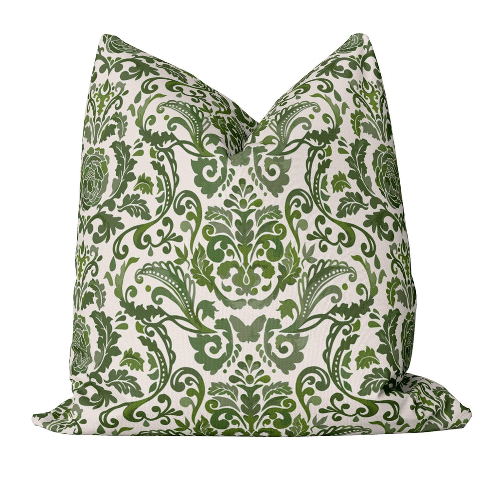Victoria King Bed Pillow Cover Set in Green - Melissa Colson