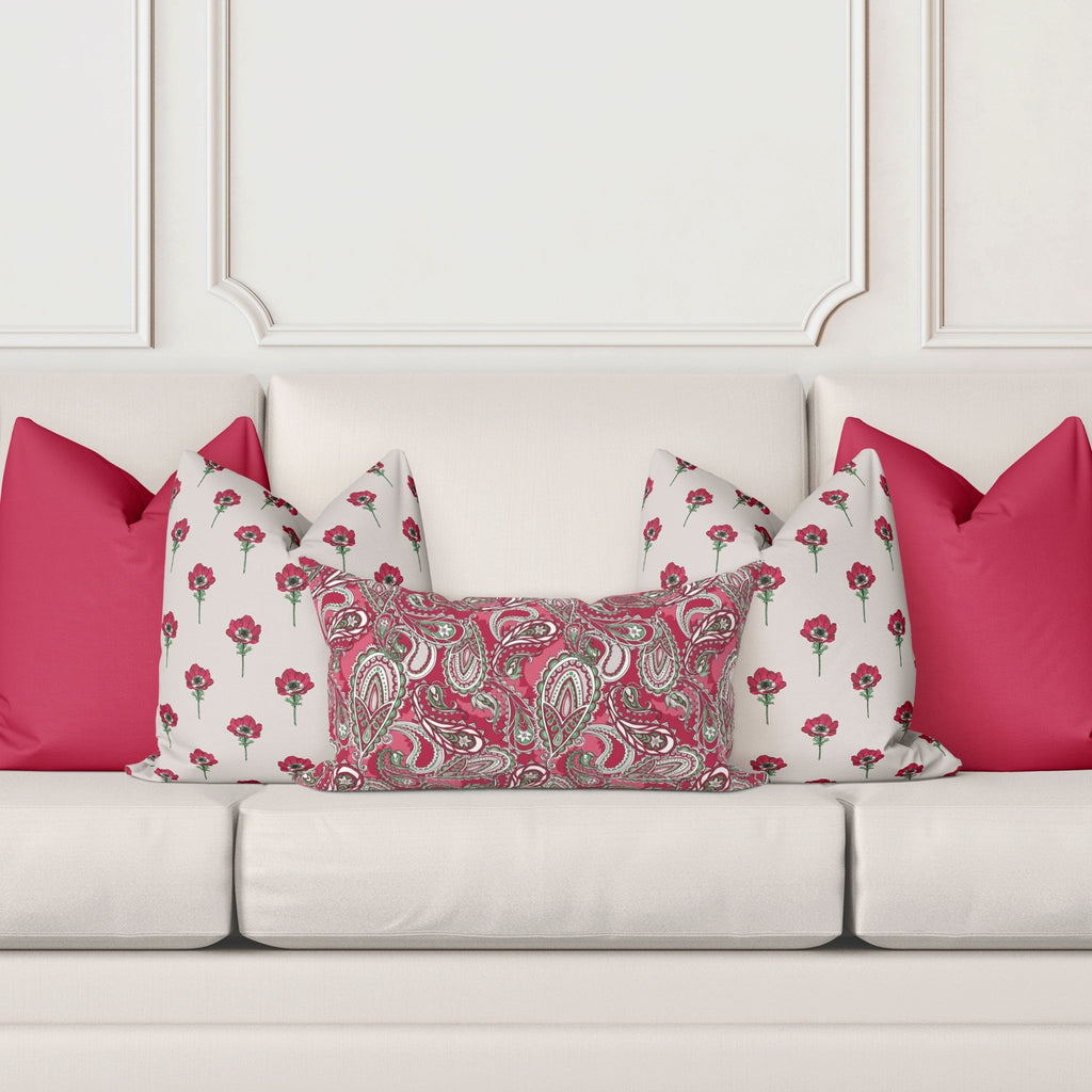 Winifred Sofa Pillow Cover Set in Viva Magenta - Melissa Colson
