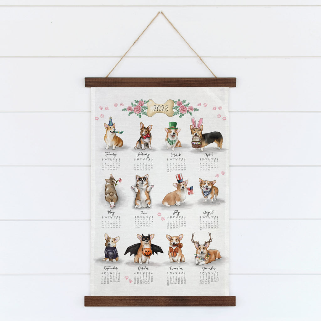 A Corgi Story Tea Towel Calendar - Melissa Colson