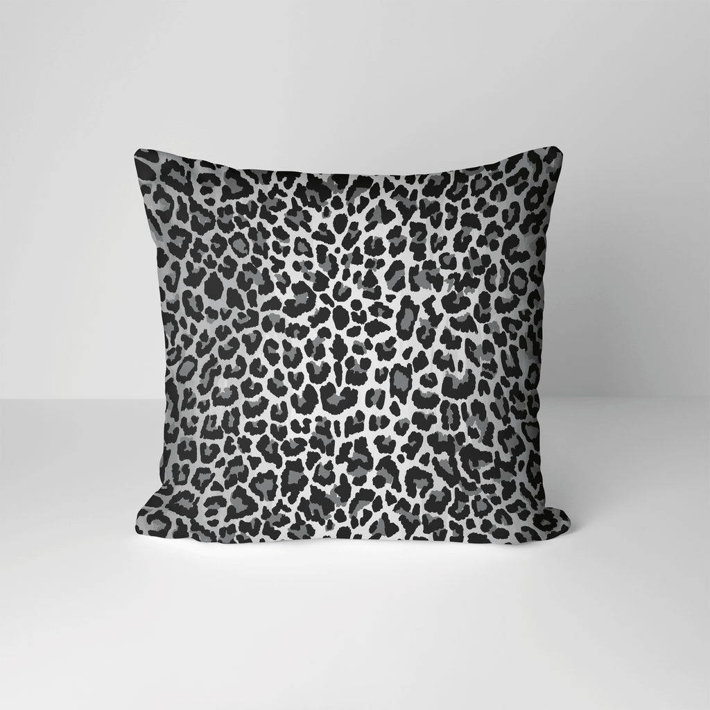 Leopard Print Pillow Cover in Ultimate Gray