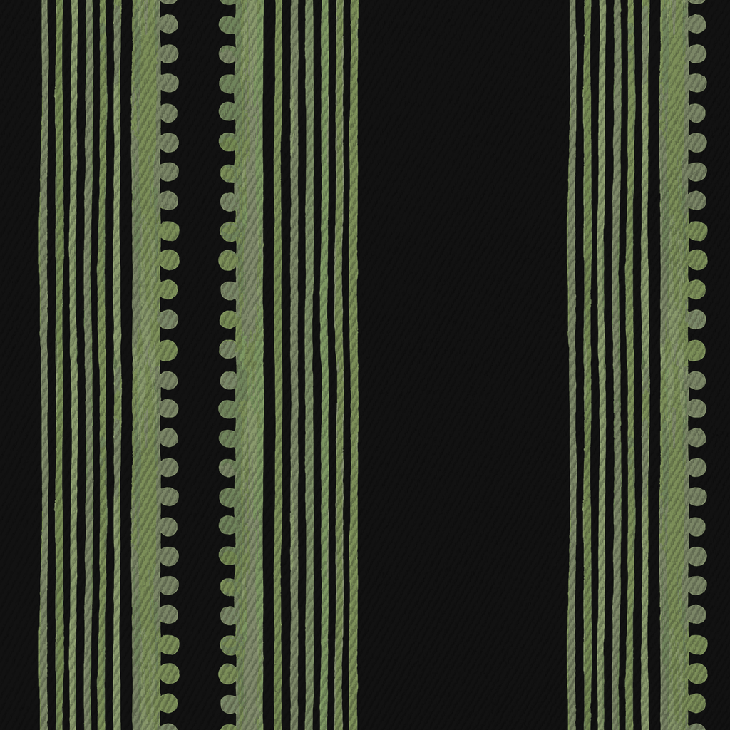 Sophisticated Stripe Tea Towel in Green / Black