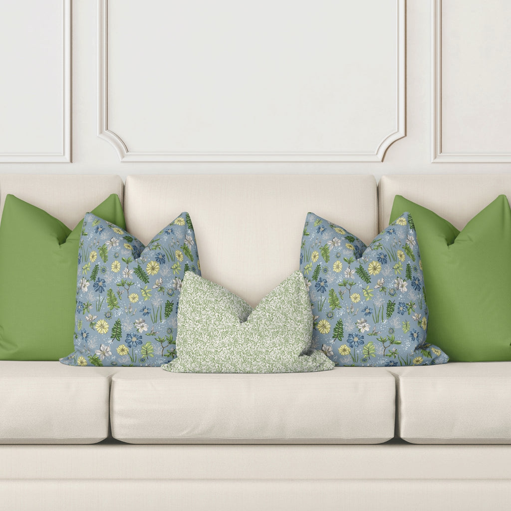 Bright Delights Pillow Cover in Wistful Blue - Melissa Colson