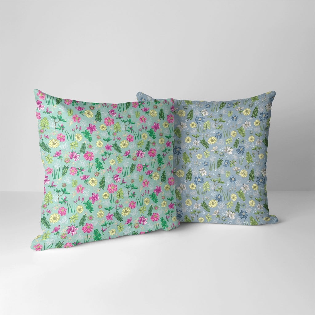 Bright Delights Pillow Cover in Wistful Blue - Melissa Colson