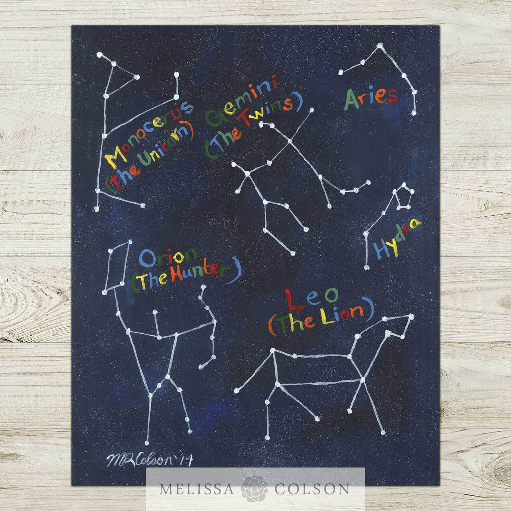 Constellations (part 1 of 2) Art Print - Melissa Colson