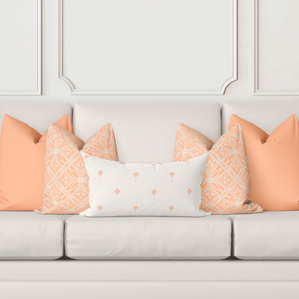 Emma Sofa Pillow Cover Set in Peach Fuzz - Melissa Colson