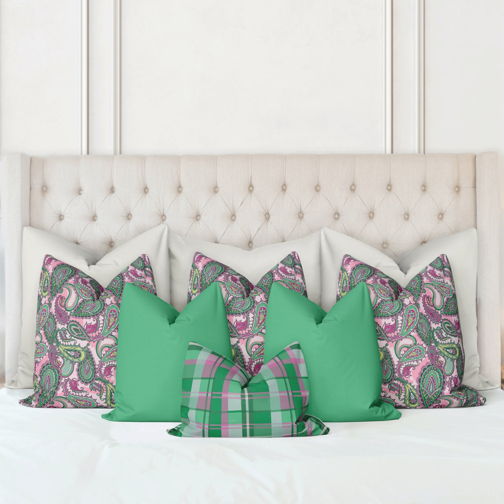 Essential Cotton Pillow Cover in Seagreen - Melissa Colson