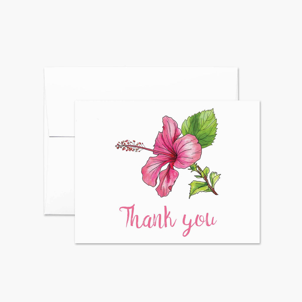 Hibiscus Thank You Card - Melissa Colson