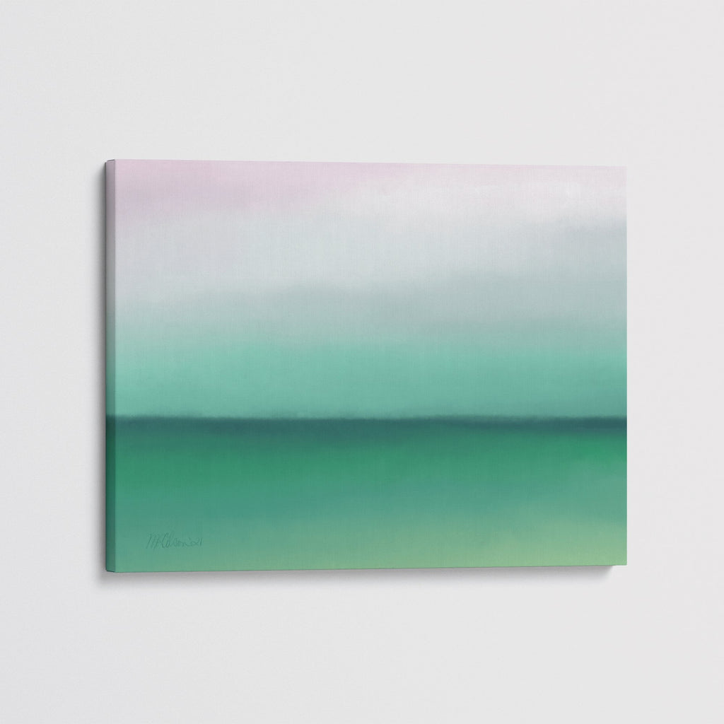 Infinite Possibilities in Happy Aqua Stretched Canvas Art Print - Melissa Colson