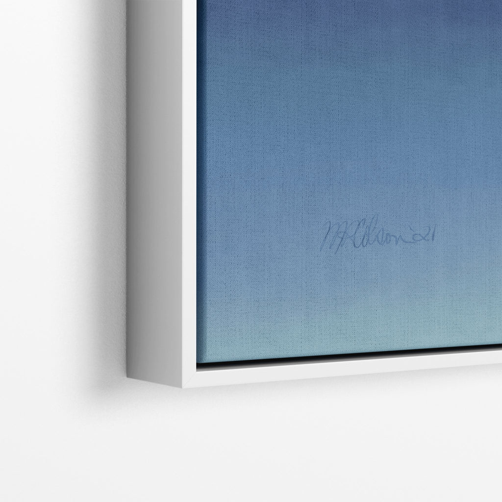 Infinite Possibilities in Wistful Blue Stretched Canvas Art Print - Melissa Colson