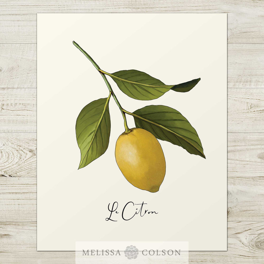 Le Citron Giclée Watercolor Art Print - Melissa Colson