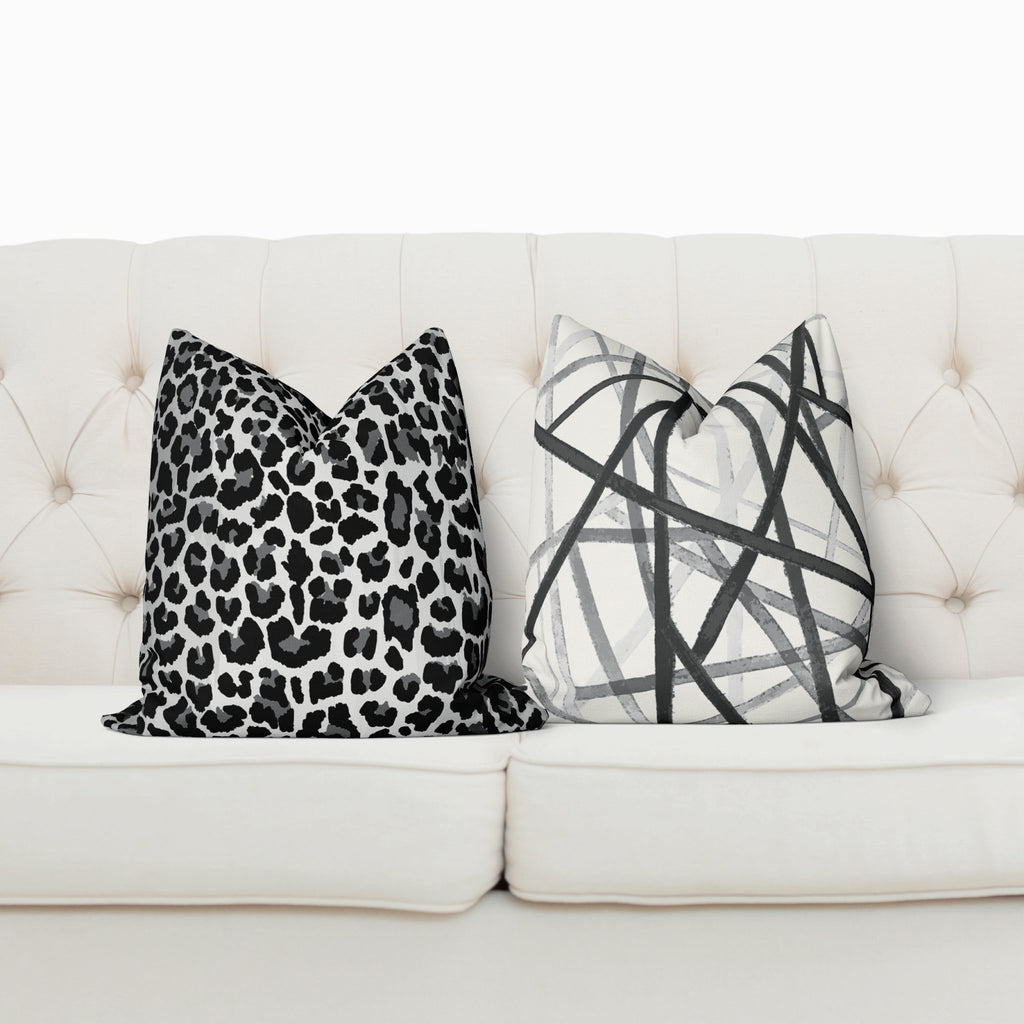 Leopard Pillow Cover in Ultimate Gray - Melissa Colson