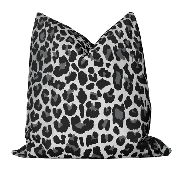 Black and discount white leopard pillow