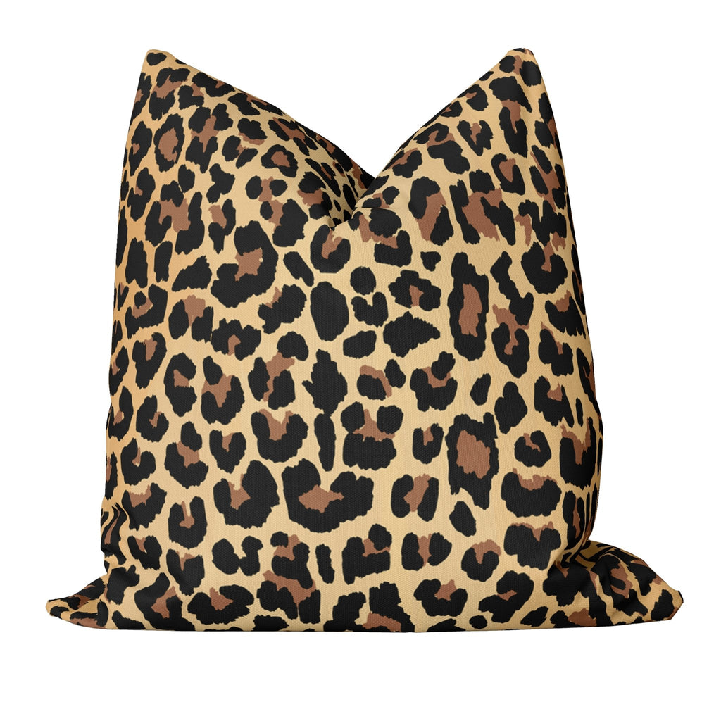 Leopard Print Pillow Cover in Classic Tan - Melissa Colson