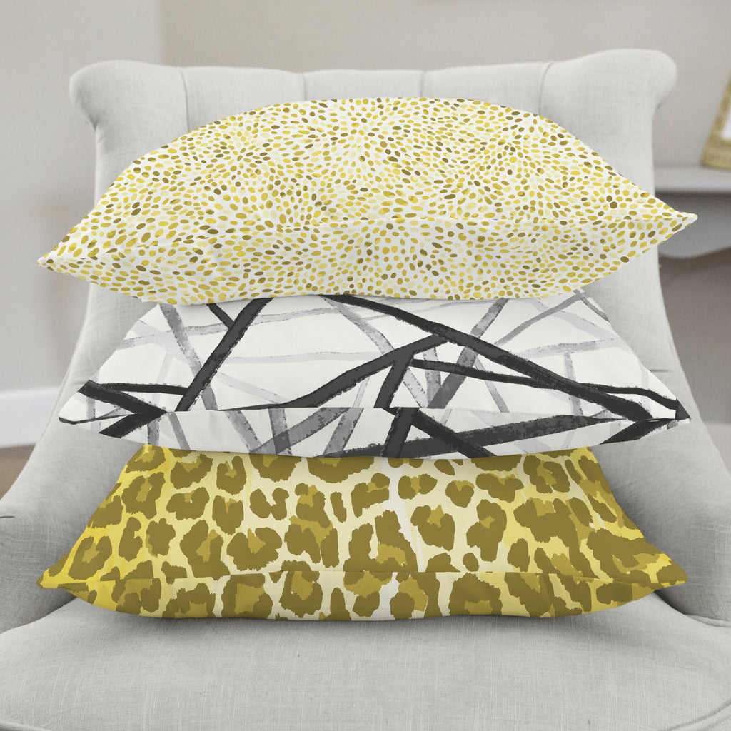 Leopard Print Pillow Cover in Illuminating - Melissa Colson