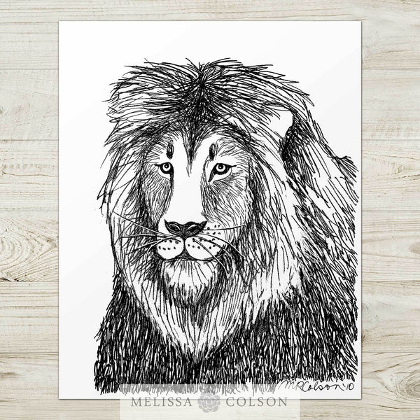 Lion Doodle Printable Coloring Book Page – Artistry By Lisa Marie