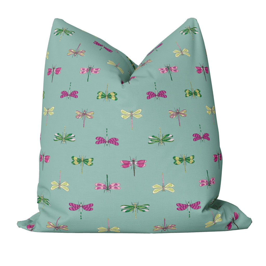 Luna Queen Bed Pillow Cover Set in Happy Aqua - Melissa Colson