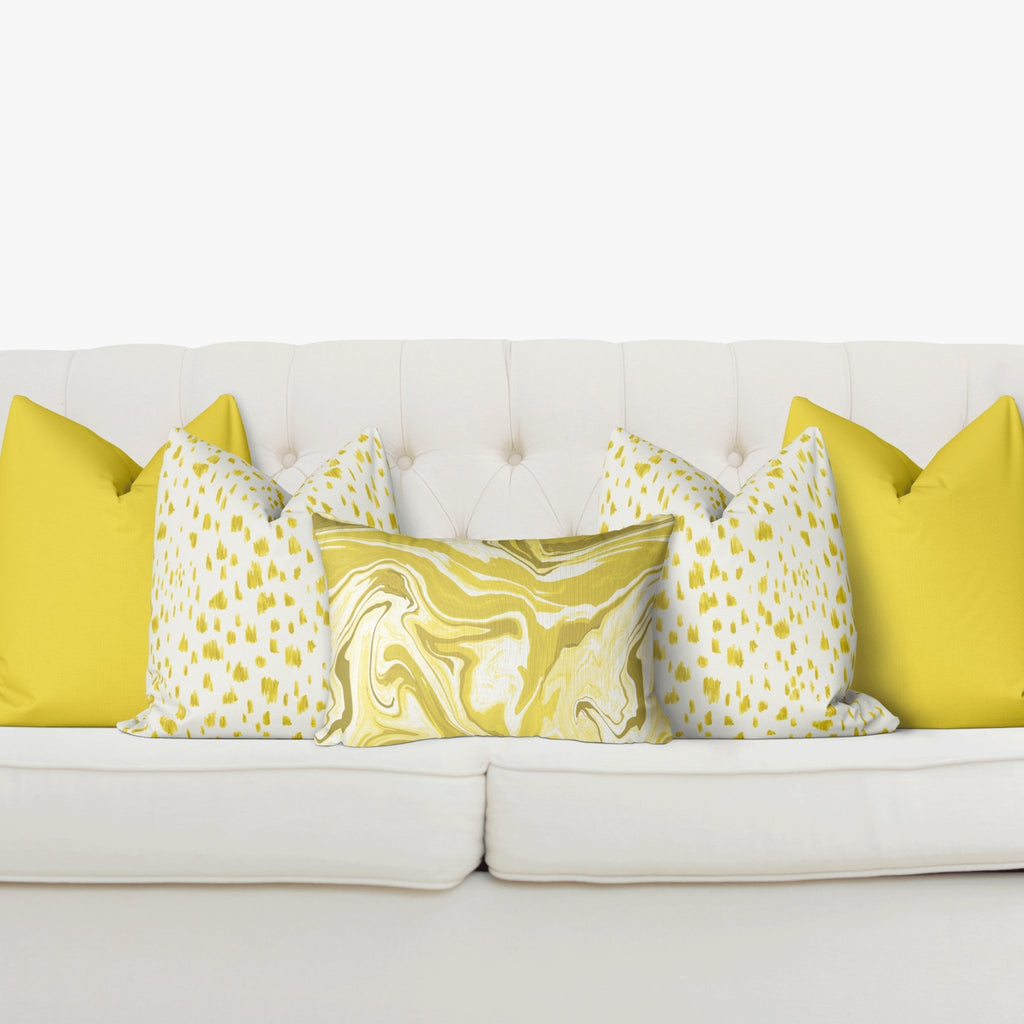 Marble Pillow Cover in Illuminating - Melissa Colson