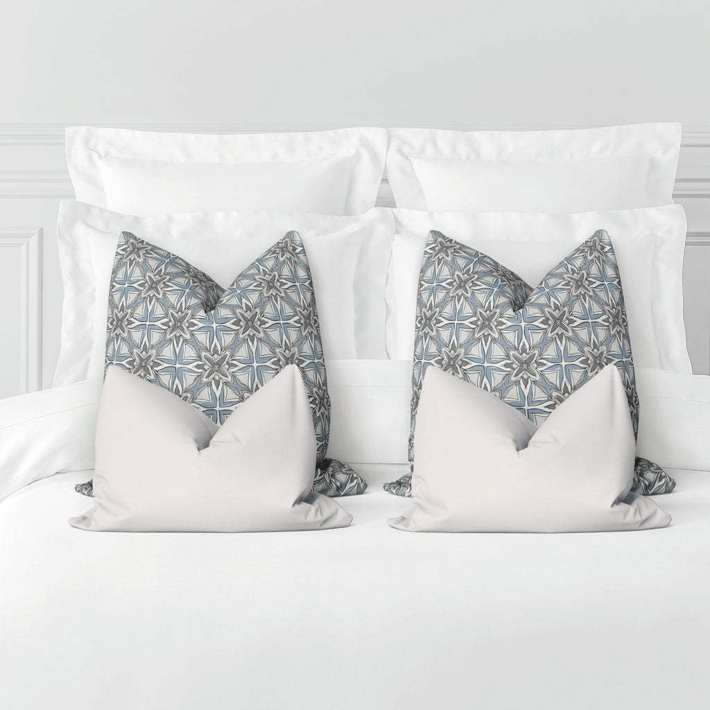 McKenzie Queen Bed Pillow Cover Set in Wistful Gray - Melissa Colson