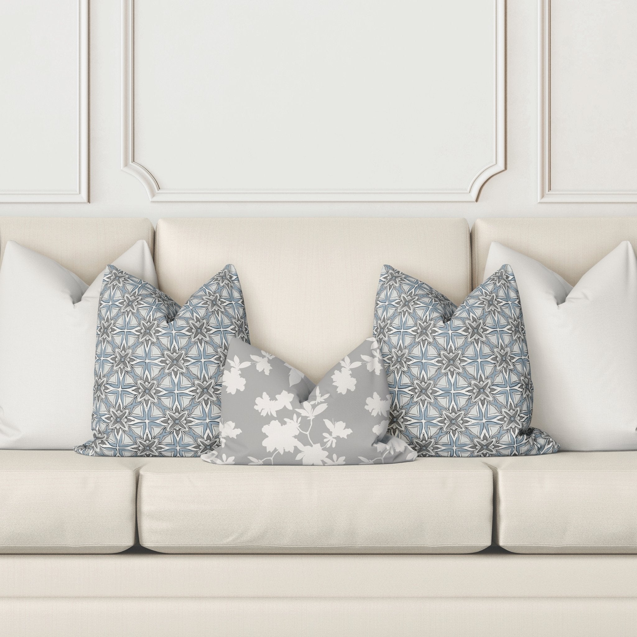Melissa Colson Mckenzie Sofa Pillow Cover Set in Wistful Gray