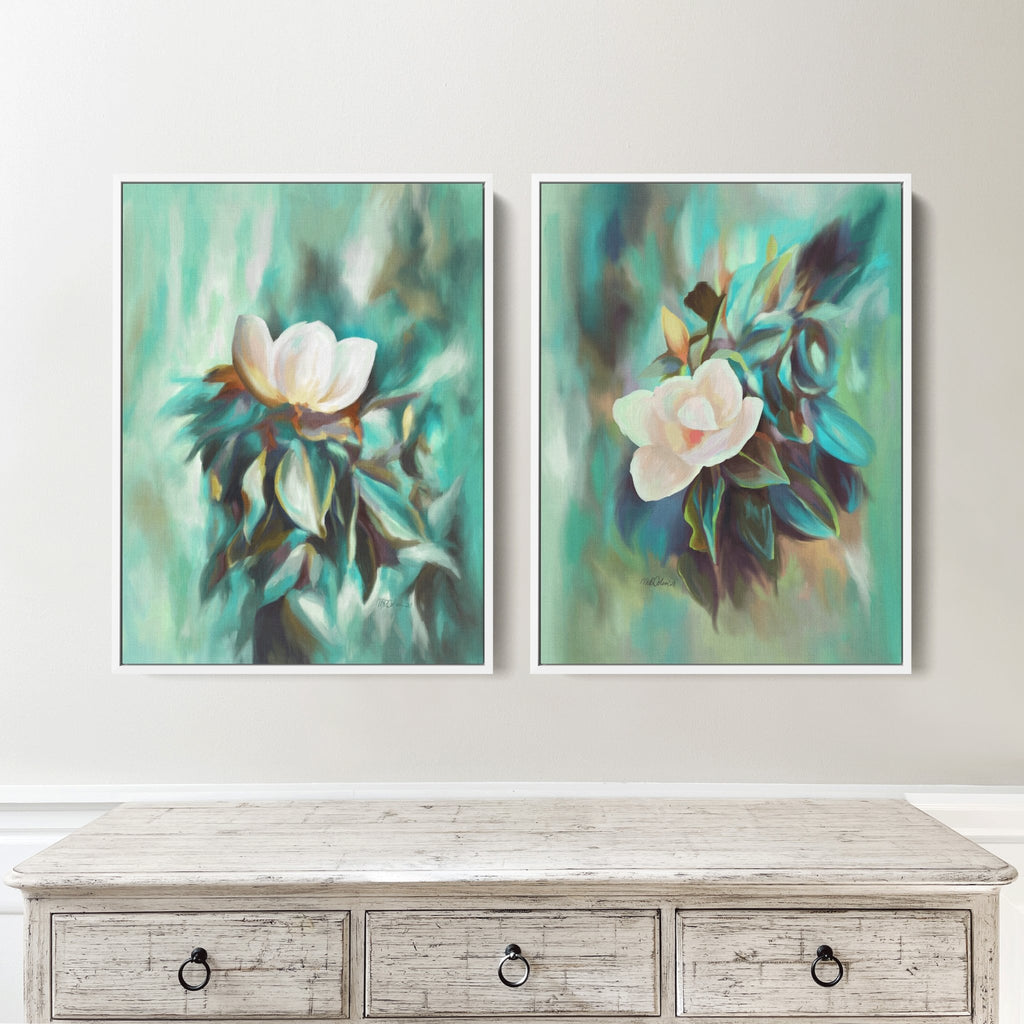 Morning Magnolia Stretched Canvas Art Print Set - Melissa Colson