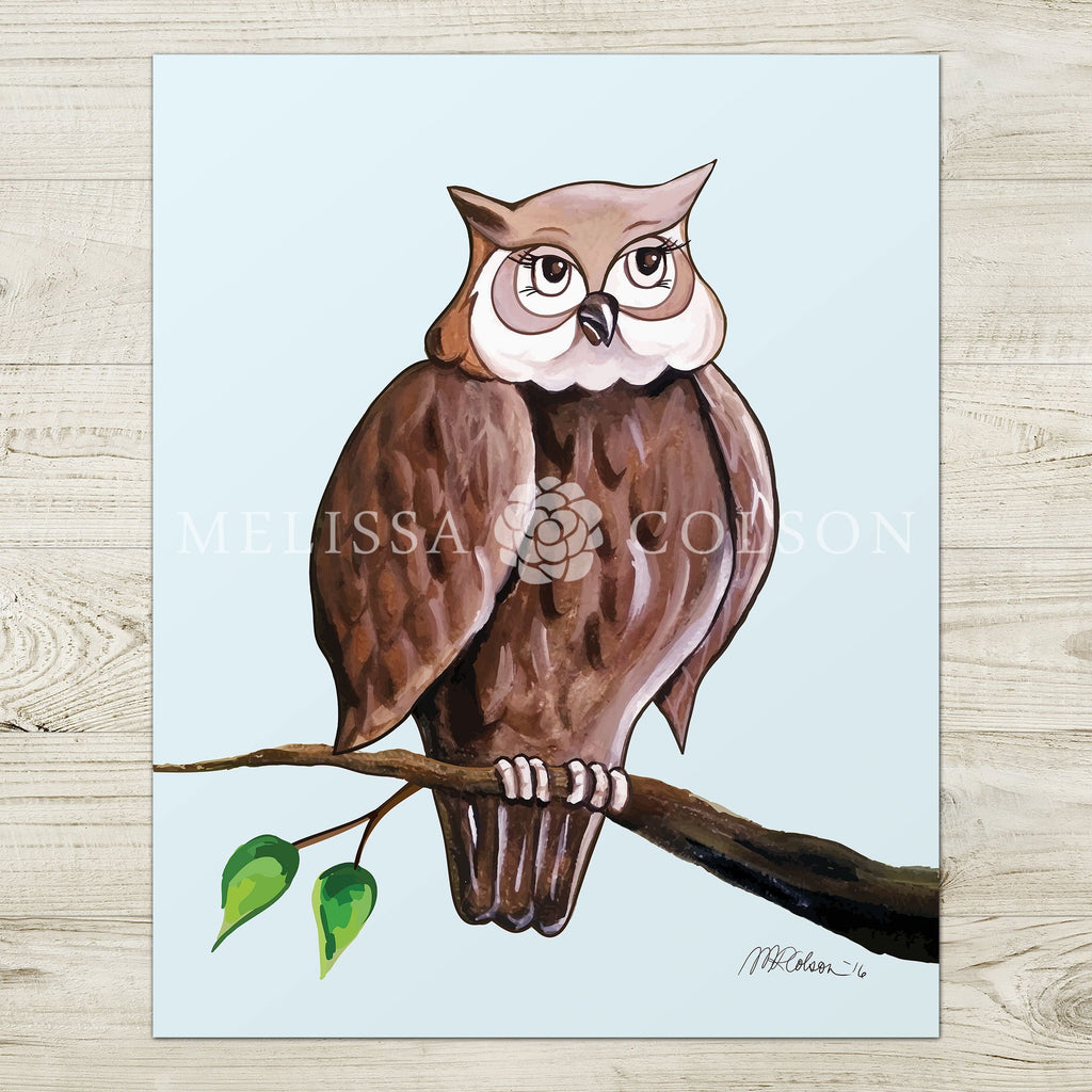 Olivia the Owl Giclée Art Print - Melissa Colson