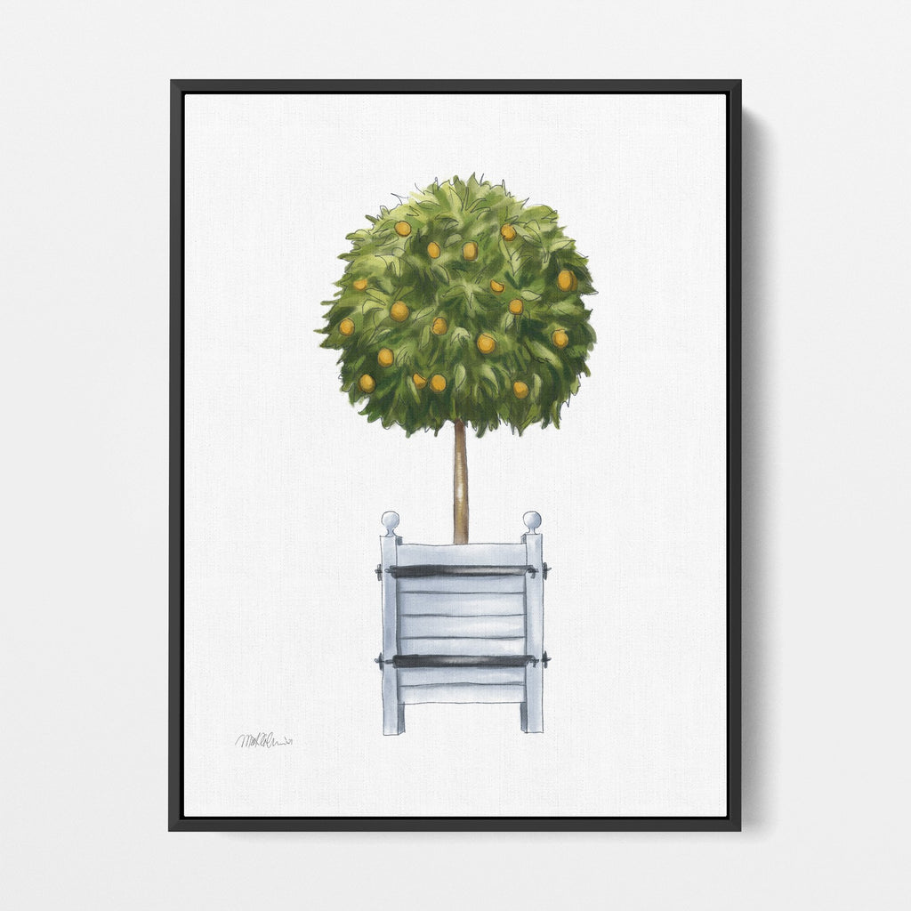 Orange Tree Topiary I Stretched Canvas Art Print - Melissa Colson