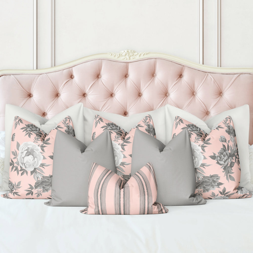 Paeonia Pillow Cover in Charming Pink - Melissa Colson