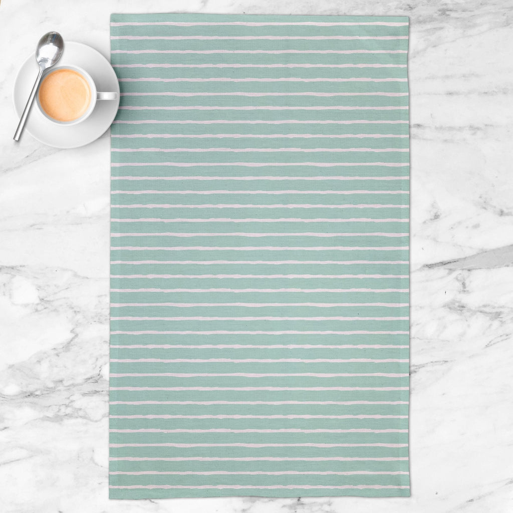 Purely Possible Tea Towel in Happy Aqua - Melissa Colson