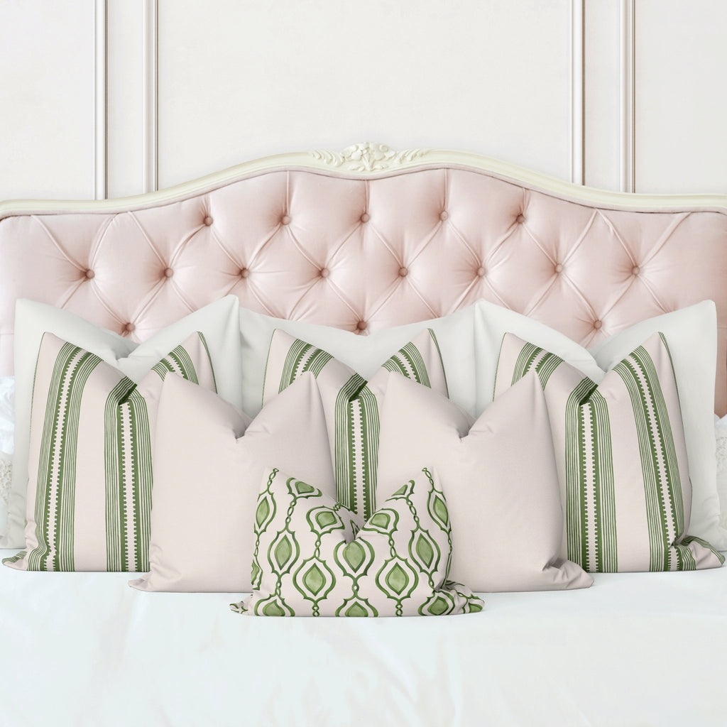 Sarah King Bed Pillow Cover Set in Blush - Melissa Colson