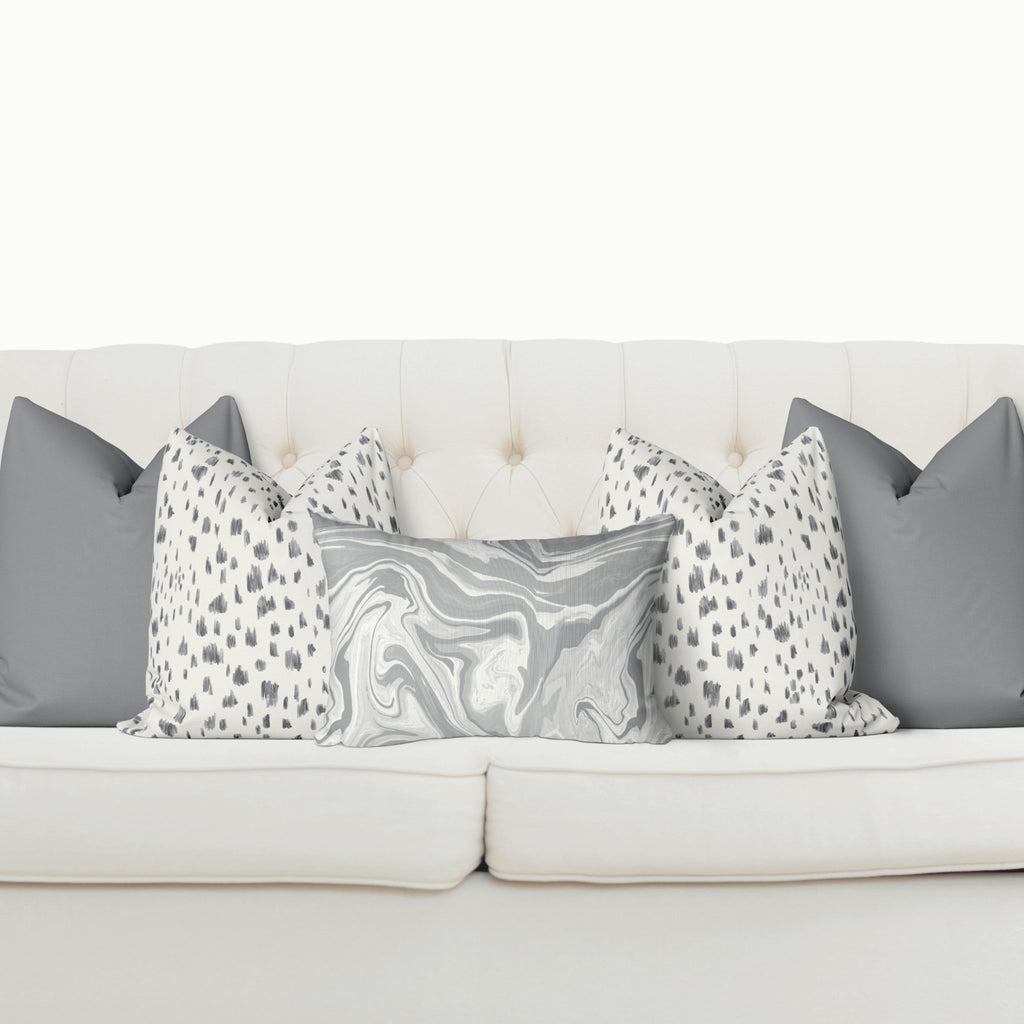 Sofa Pillow Cover Bundle - Marble in Ultimate Gray - Melissa Colson