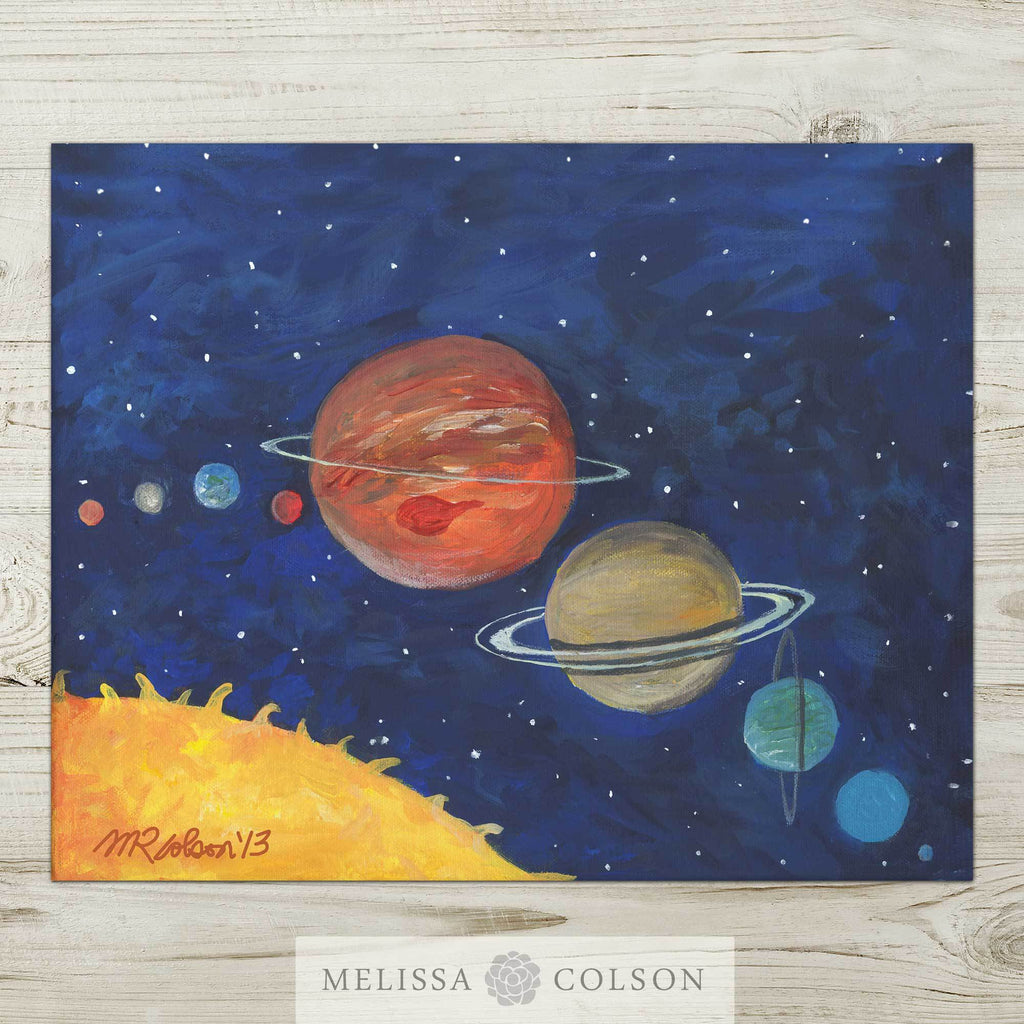 Solar System Art Print - Melissa Colson