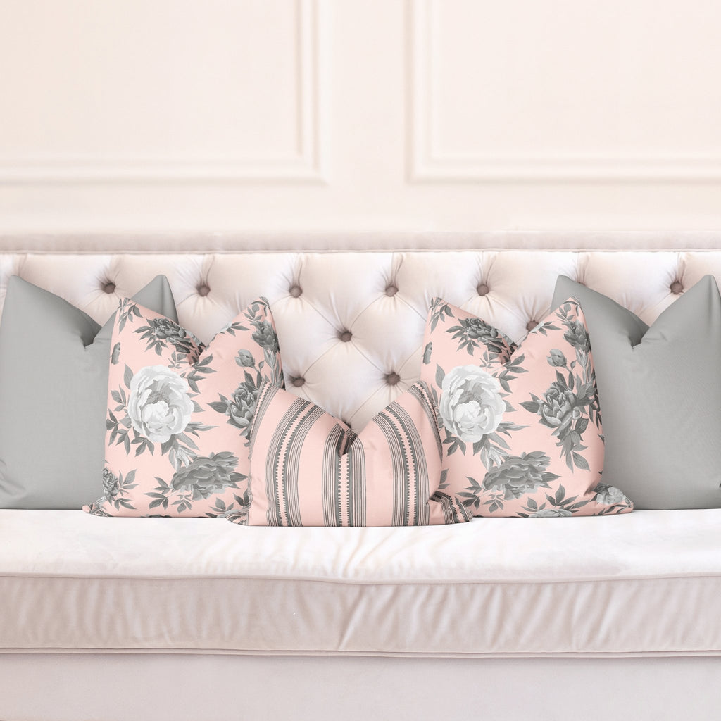 Sophisticated Stripe Pillow Cover in Charming Pink - Melissa Colson