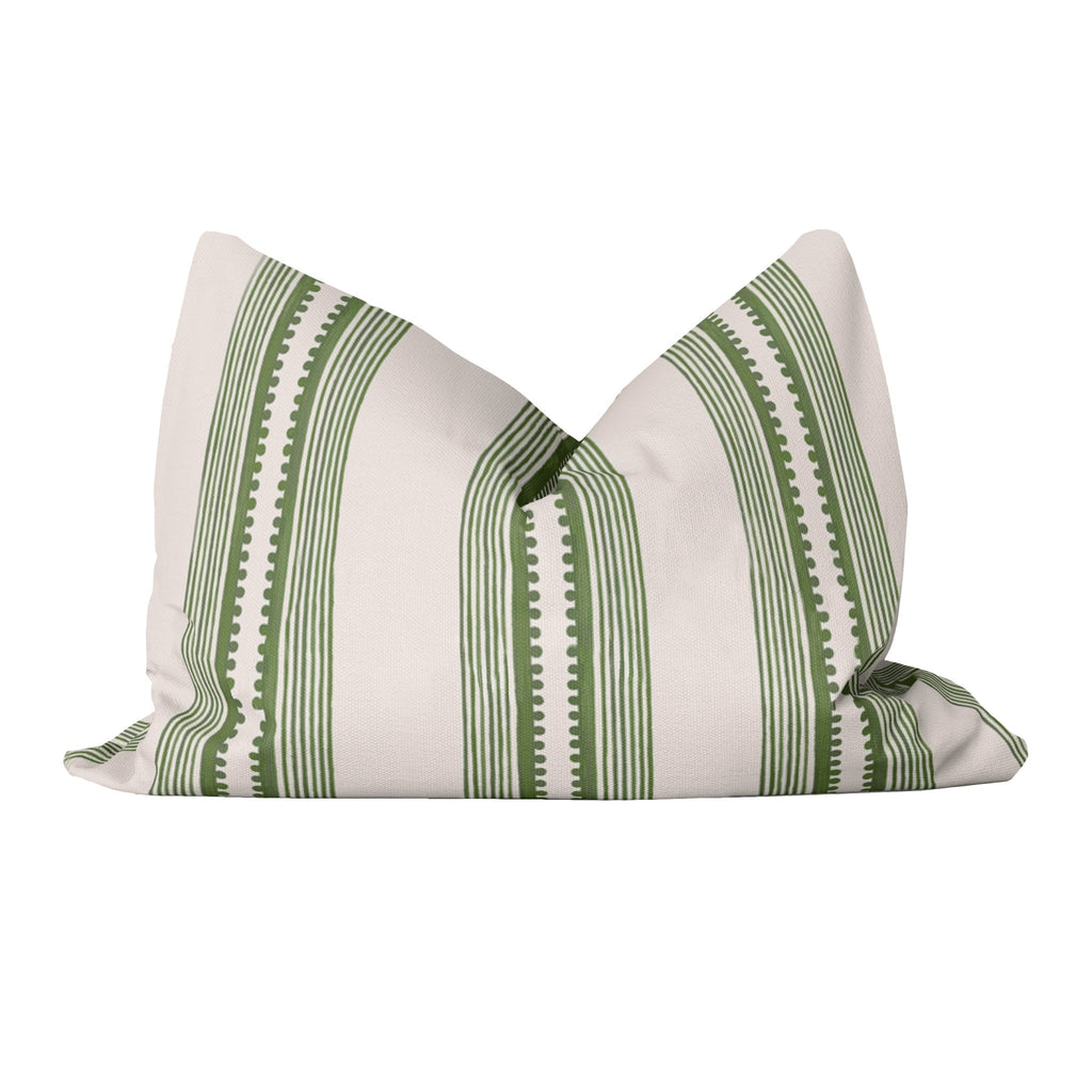Sophisticated Stripe Pillow Cover in Green - Melissa Colson