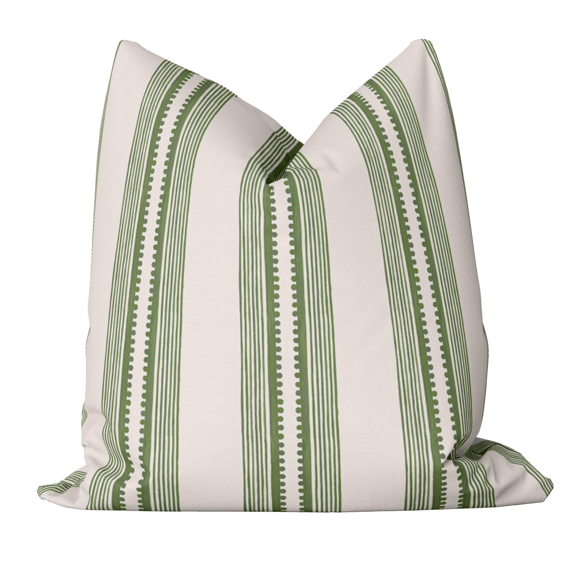 Sophisticated Stripe Pillow Cover in Green - Main Image