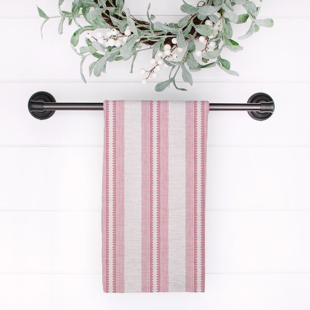 Sophisticated Stripe Tea Towel in Pink / Blush - Melissa Colson