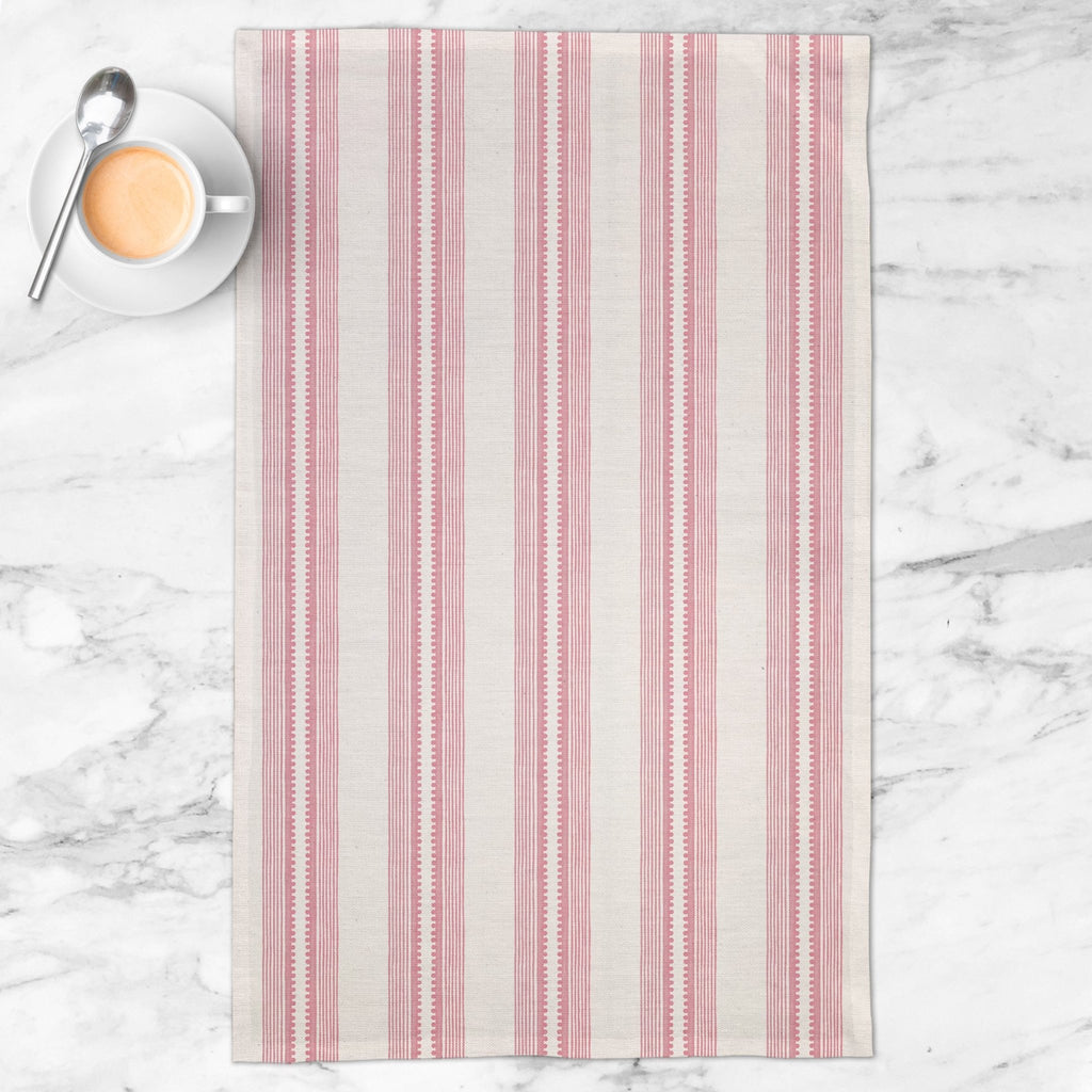 Sophisticated Stripe Tea Towel in Pink / Blush - Melissa Colson