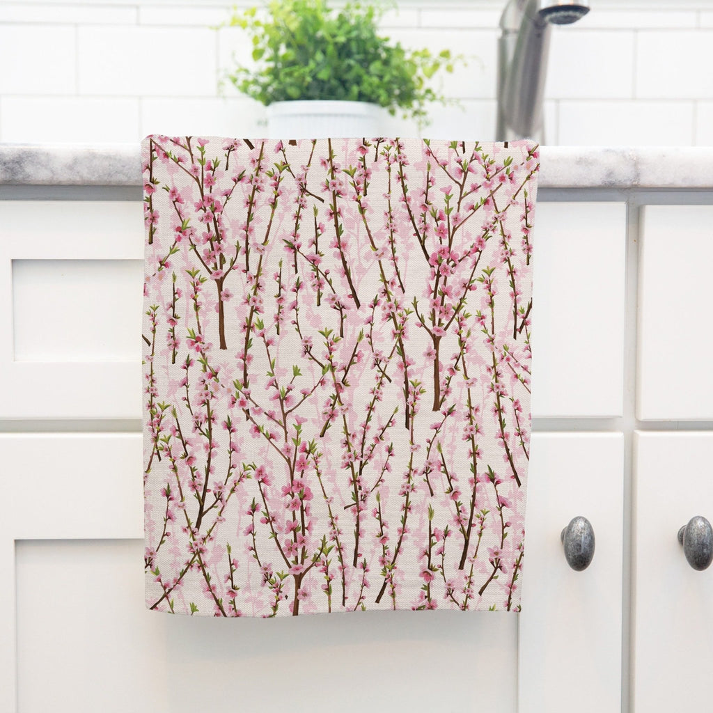 Splendid Blossoms Tea Towel in Blush - Melissa Colson