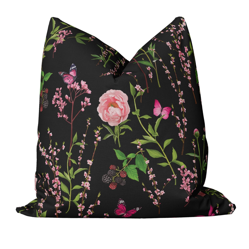 Splendid Garden Pillow Cover in Black - Melissa Colson