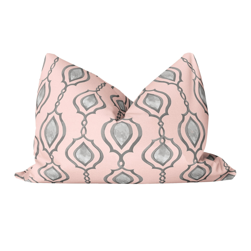 Splendid Trellis Pillow Cover in Charming Pink - Melissa Colson