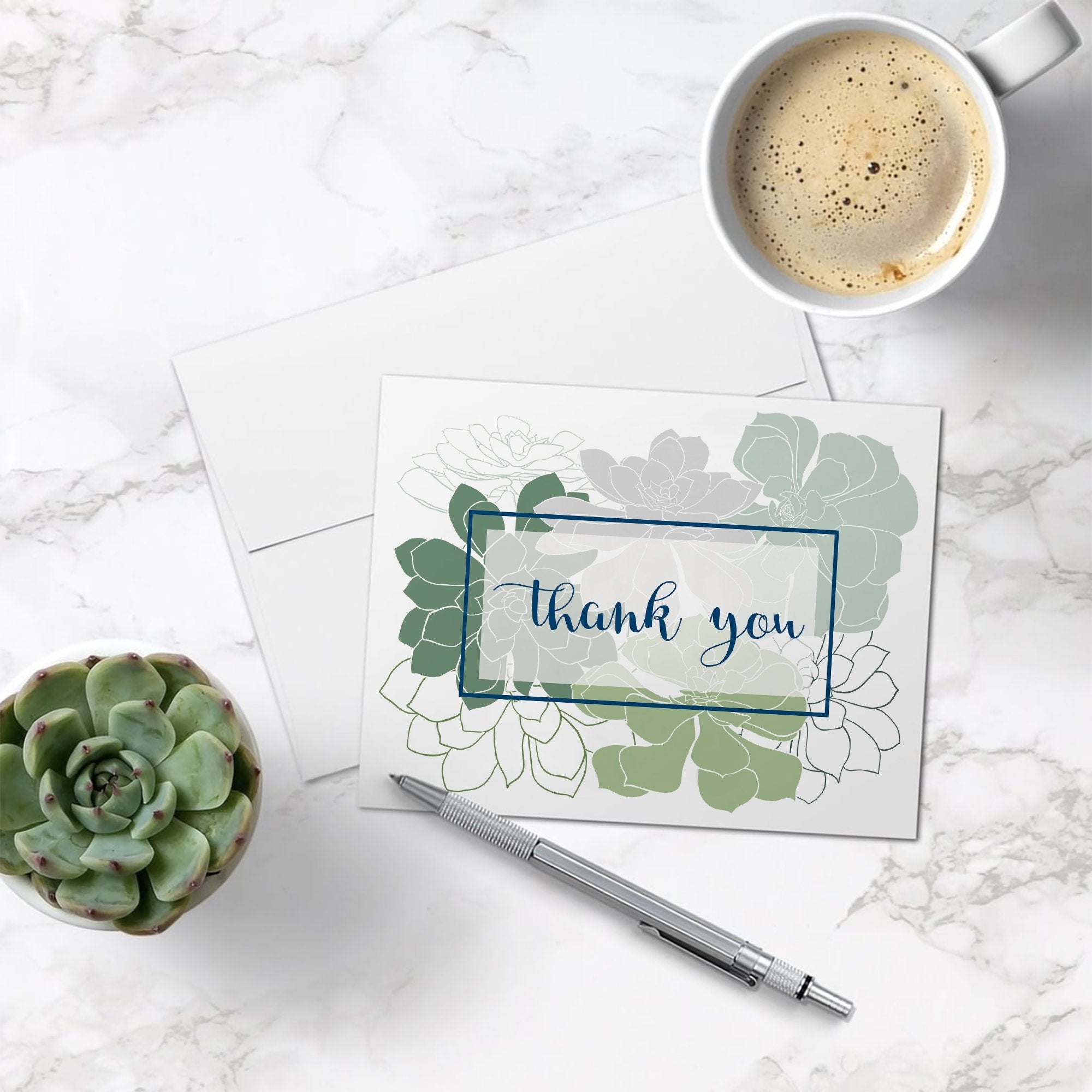 thank you succulents Succulents Thank You Card Set